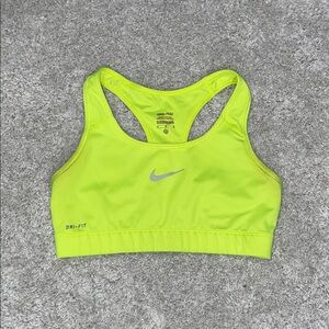 Nike Women's Neon Yellow Sports Bra